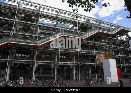 Paryż, Parigi, Francja, Francia, Frankreich, Centre National d'art et de culture Georges-Pompidou; Centro Nazionale d'Arte e Cultura Georges Pompidou Foto Stock
