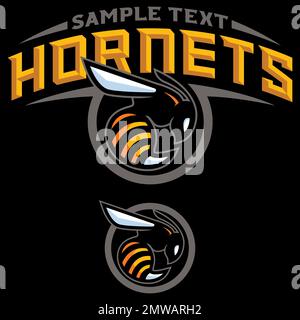 Hornets Team Mascot Illustrazione Vettoriale