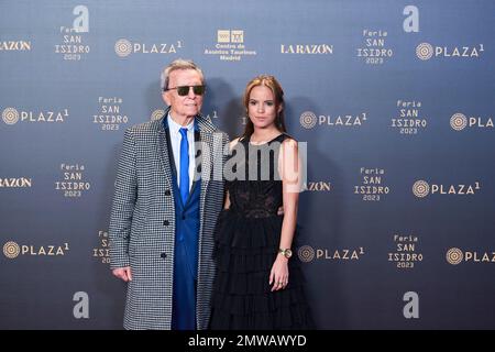 Madrid. Spagna. 20230201, Jose Ortega Cano, Gloria Camila partecipa alla ‘Fiera di San Isidro 2023’ Photocall all’Arena di Las Ventas il 1 febbraio 2023 a Madrid, Spagna Foto Stock