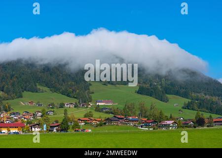 Reit im Winkl, località climatica, distretto di Traunstein, alta Baviera, Baviera, Germania Foto Stock
