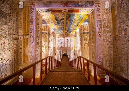 Tomba di Ramesses VI nella Valle dei Re, Luxor, Egitto Foto Stock