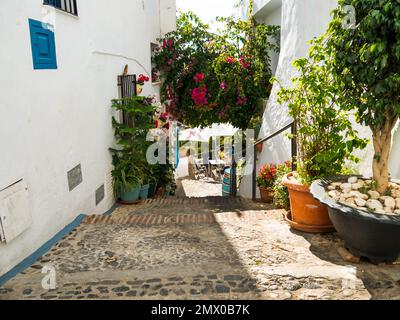 Angoli tranquilli a Frigiliana sopra la Costa del Sol in Spagna Foto Stock