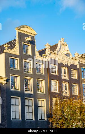 Si affaccia sulle scuderie a gradini delle tradizionali case di Amsterdam al 565 Herengracht Amsterdam Foto Stock