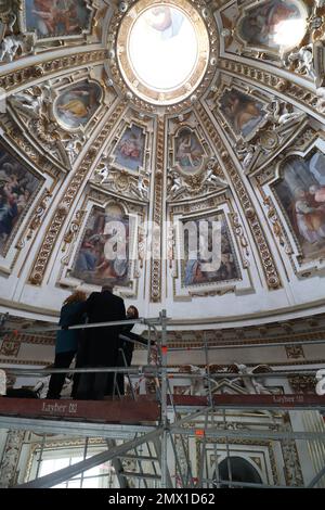 Roma, Roma. 01st Feb, 2023. **NESSUN WEB E GIORNALI SOLO PER L'ITALIA** ROMA Restauro della cupola della Chiesa di Santa Maria ai Monti Credit: Agenzia indipendente per le foto/Alamy Live News Foto Stock