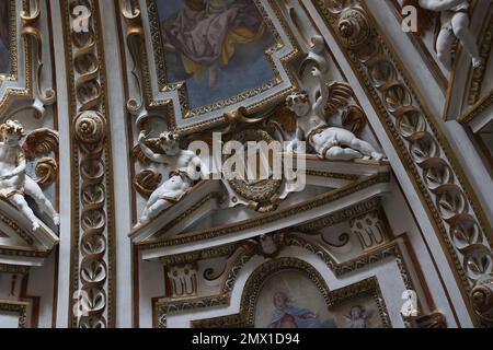 Roma, Roma. 01st Feb, 2023. **NESSUN WEB E GIORNALI SOLO PER L'ITALIA** ROMA Restauro della cupola della Chiesa di Santa Maria ai Monti Credit: Agenzia indipendente per le foto/Alamy Live News Foto Stock