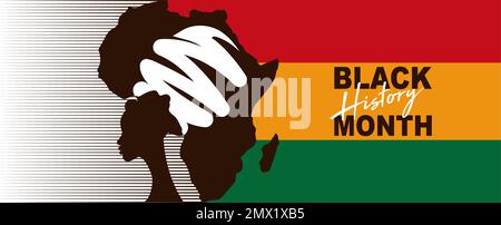 National Black History Month. Concetto di vacanza. Modello per sfondo, banner, biglietto, poster con iscrizione di testo. Storia Africana americana. Celebrat Illustrazione Vettoriale