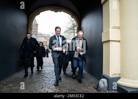 L'AIA - il primo ministro Mark Rutte riceve il primo ministro Stephan Weil della bassa Sassonia. Nel corso del loro incontro, Rutte e Weil discutono, tra l'altro, della cooperazione tra i Paesi Bassi e la bassa Sassonia in vari settori. ANP BART MAAT netherlands OUT - belgio OUT Foto Stock