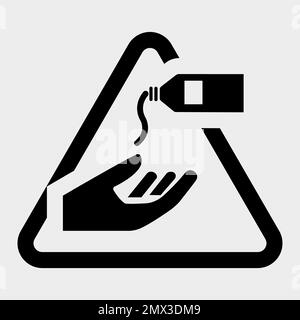 PPE icon.Use Barrier Cream Symbol Sign isolate on White background, Vector Illustration Illustrazione Vettoriale