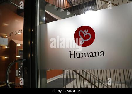 Humana AB, Linköping, Svezia. Humana AB, ex Assistusia, è una società svedese di assistenza con il concetto aziendale di fornire servizi nell'ambito dell'assistenza individuale e familiare, assistenza personale e assistenza agli anziani. Foto Stock