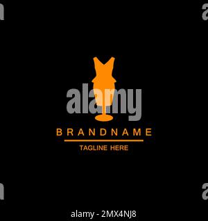 astratto bellezza donne vestito moda logo disegno illustrazione Illustrazione Vettoriale