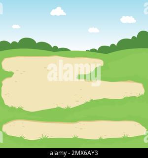 Verde paesaggio. Sfondo vuoto della scena naturale Illustrazione Vettoriale