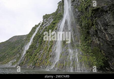 Cascate di Four Sisters, Nuova Zelanda Foto Stock