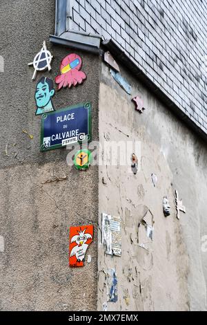 Street art Pins - Parigi - Francia Foto Stock