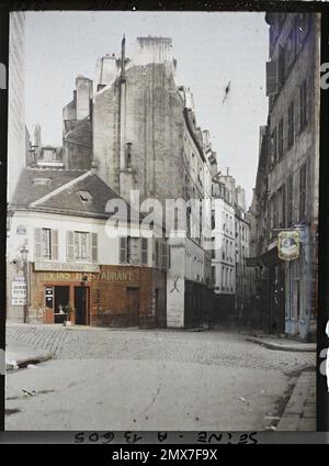 Parigi (VE arr.), Francia rue Valette e rue Lanneau, Carrefour con rue des Carmes e rue de l'Ecole Polytechnique, Foto Stock