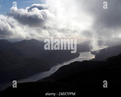 Loch Long from A' Chrois, Arrochar Alps, Scotland Foto Stock