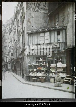 Paris (VE arr.), France rue Galande, Epicerie-Furiterie a 75 , Foto Stock