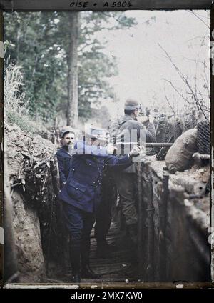 Conchy-les-Pots, Oise, Piccardia, Francia sparare con fucili sulle trincee tedesche , 1915 - Picardie - Stéphane Passet Foto Stock