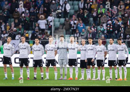 La squadra di Legia si vede durante la partita della PKO Ekstraklasa League tra Legia Warszawa e Korona Kielce al Maresciallo Jozef Pilsudski Legia Warsaw Municipal Stadium.Final Score; Legia Warszawa 3:2 Korona Kielce. Foto Stock