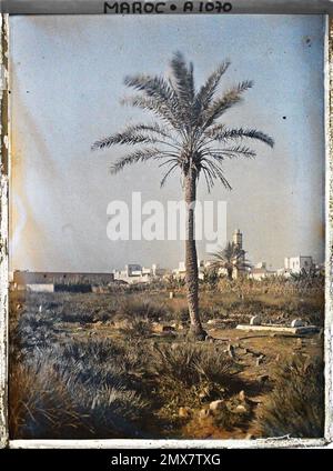 Casablanca, Marocco parte del cimitero musulmano , 1912-1913 - Marocco - Stéphane Passet - (dicembre-gennaio) Foto Stock
