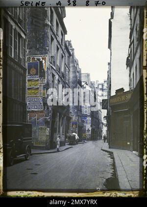Parigi (III arr.), rue Quincampoix in Francia al numero 80 , Foto Stock