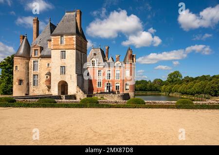 Castello di Château la Bussière nel Loiret, Francia Foto Stock