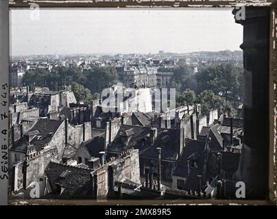Parigi (4th arr.), Francia Panorama tratto da St-Gervais-St-Protais , Foto Stock