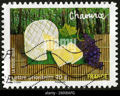 TIMBRE OBLITÉRÉ CHAOURCE. FRANCIA. LA POSTE 2010. LETTRE PRIORITAIRE 20 G. Foto Stock