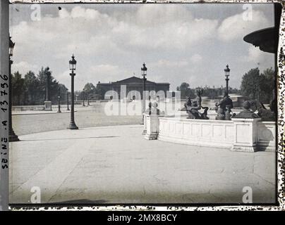 Parigi (VIIE-VIIIE arr.), Francia le Palais Bourbon visto da Place de la Concorde , Foto Stock