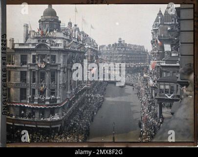 Londra, Inghilterra sfilata dalle truppe alleate nella capitale britannica , 1919 - Inghilterra - Fernand Cuville - (18-23 luglio) Foto Stock