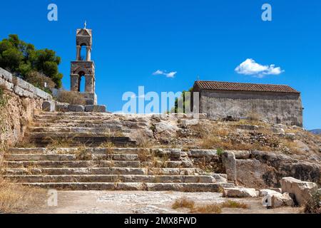 Il santuario di Eleusis (Elefsina), uno dei centri religiosi più importanti del mondo antico, dove la dea Demetra fu adorata. Foto Stock