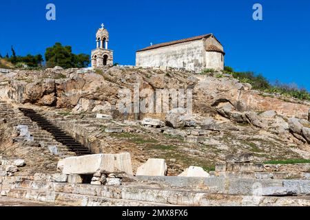 Il santuario di Eleusis (Elefsina), uno dei centri religiosi più importanti del mondo antico, dove la dea Demetra fu adorata Foto Stock