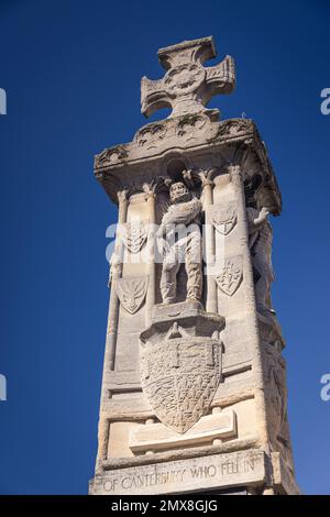 Canterbury War Memorial, Kent, Inghilterra Foto Stock