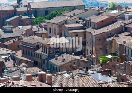 Vew aereo di edifici a Siena, una bella città in Italia Foto Stock