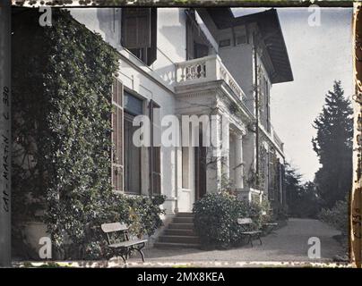 Villa Miramar, proprietà di Albert Kahn, Cap Martin, Francia la Villa Miramar, appartenente ad Albert Kahn , 1921 Cap Martin, Italia, Cap Martin - Auguste Léon (febbraio-aprile) Foto Stock