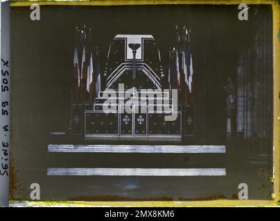 Parigi (4th arr.), Francia i funerali del maresciallo Foch a Notre-Dame, la catalana , Foto Stock