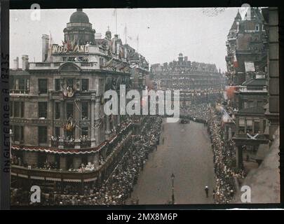 Londra, Inghilterra sfilata dalle truppe alleate nella capitale britannica , 1919 - Inghilterra - Fernand Cuville - (18-23 luglio) Foto Stock