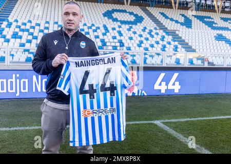 PRESENTAZIONE RADJA NAINGGOLAN SPAL Foto Stock