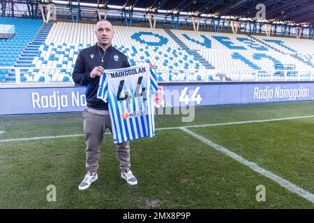 PRESENTAZIONE RADJA NAINGGOLAN SPAL Foto Stock