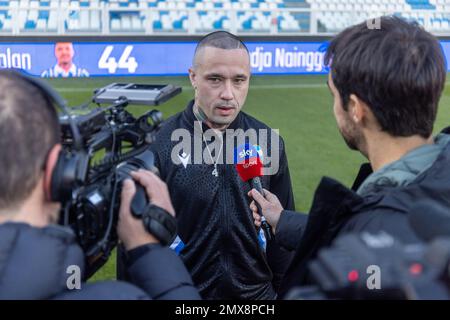 PRESENTAZIONE RADJA NAINGGOLAN SPAL Foto Stock