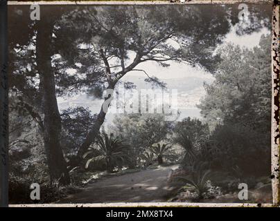 Villa Miramar, Proprietà di Albert Kahn, Cap Martin, Francia , 1921 Cap Martin, Italia, Cap Martin - Auguste Léon (febbraio-aprile) Foto Stock