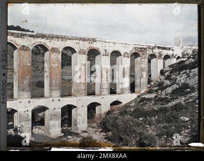 Moulay Idriss, Marocco un acquedotto di epoca romana , 1912-1913 - Marocco - Stéphane Passet - (dicembre - gennaio) Foto Stock