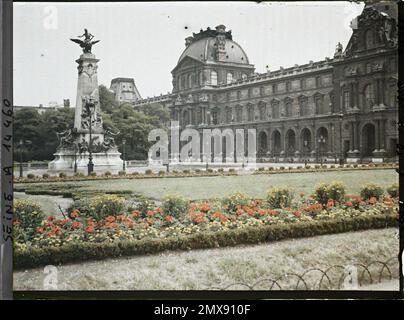 Parigi (1st arr.), Francia Aile Denon du Palais du Louvre da Place du Carrousel , Foto Stock