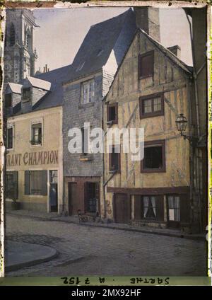 Le Mans, Francia rue de la Porte Sainte-Anne , 1915 - Sarthe, Ille-et-Vilaine, Loiret - Auguste Léon - (20 settembre - 2 ottobre) Foto Stock