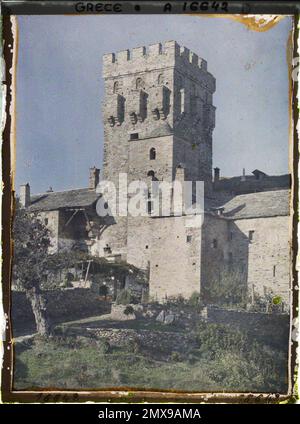 Il monastero di Stavronikita, Grecia , 1918 Grecia Fernand Cuville