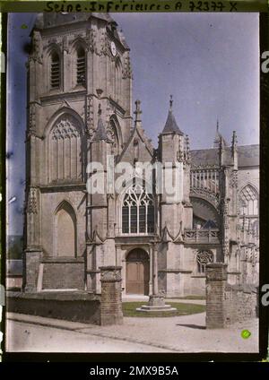 Arques-la-Bataille, Senna Marittima, Normandia, Francia Eglise Notre-Dame-de-l Assunzione , 1920 - Normandia - Auguste Léon Foto Stock