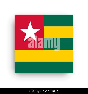 Flag vettoriale quadrato di Togo Illustrazione Vettoriale