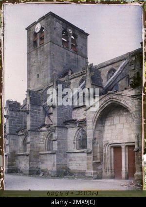 Révigny, France , 1914-1915 - zone devastate, nord e est della Francia - Jean Brunhes, Auguste Léon e Georges Chevalier - (dicembre 1914 - aprile 1915) Foto Stock