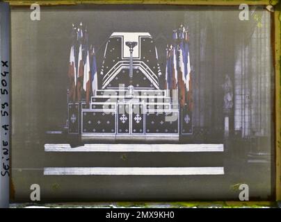 Parigi (4th arr.), Francia i funerali del maresciallo Foch a Notre-Dame, la catalana , Foto Stock