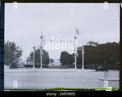 Parigi (8th arr.), Francia Addobbi Cours-la-Reine per il 9th° Congresso della Legione americana (Legione americana) , Foto Stock