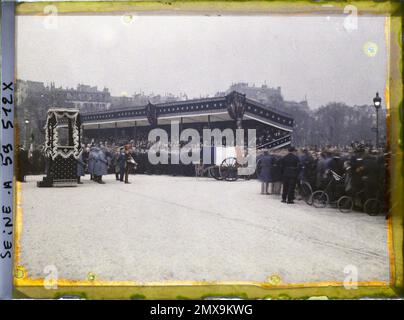 Parigi (7th arr.), Francia i funerali del maresciallo Foch Place des Invalides, l'arrivo della processione, Foto Stock